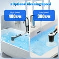 thumbnail image 5 of Electric Spin Scrubber, Cordless Bath Tub Power Scrubber with Long Handle & 7 Replaceable Heads, Detachable as Short Handle, Shower Cleaning Brush Household Tools for Bathroom & Tile Floor, 5 of 7