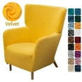 thumbnail image 2 of AIGIA Soft Velvet Armchair Slipcover Accent Chair Covers with Arms High Back Single Armchair Cover Furniture Protector, 2 of 9
