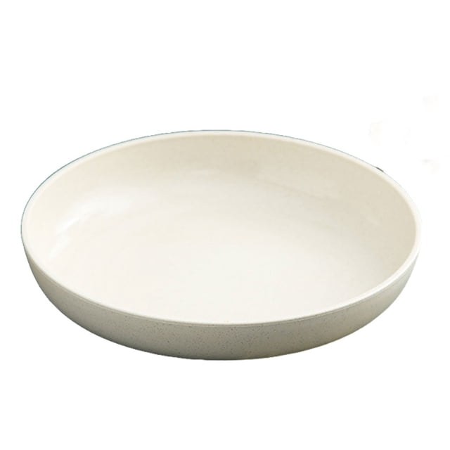 Moyic anticaída irrompible estilo nórdico, para banquetes de paja de trigo, borde liso, platos de Color sólido, accesorios Mostrada blanco beis 14cm
