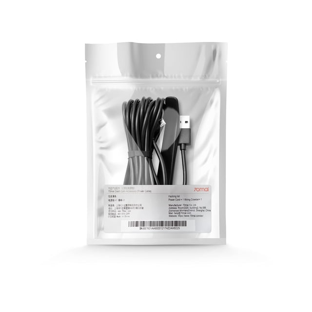 Cable de alimentación 70mai Dash Cam con puerto micro USB de 3,5 m de largo