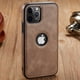 thumbnail image 1 of Funda de cuero PU de lujo para teléfono, carcasa trasera delgada para iPhone 14 pro max 13 Pro max 11 12 Pro Max XR XS Max X 7 Plus, 1 of 4