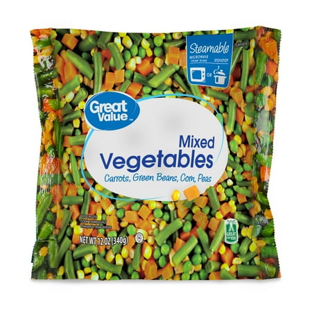 Great Value Frozen Cut Green Beans, 12 oz Steamable Bag