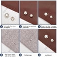 thumbnail image 5 of 240Pcs 3 Styles Brass Four-Claw Rivets for Beading Craft Decorations Half Round Platinum 6~10x5~7mm 80pcs/style, 5 of 6