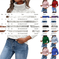 thumbnail image 3 of GILIGEGE Fall Sweaters for Women Turtleneck Cable Knit Pullover Tops,Fall Winter Soft Cozy High Neck Chunky Cable Knit Jumpers,Trendy Outfits,Casual Work Cute Long Sleeve Clothes Blue M, 3 of 4
