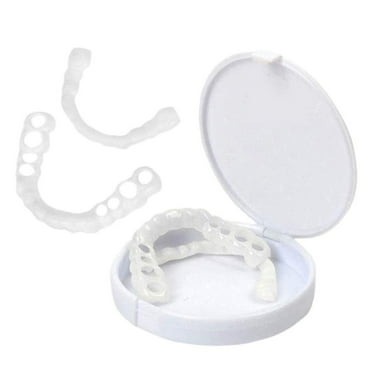 RAGUPEL 2 Pcs Pop On Veneers, Natural-Looking Fake Tooth Set for Effortless Smiles, Comfortable False Teeth for Women