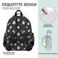 thumbnail image 5 of Dog Paw Print and Bones Cute School Backpack Bag for School with Padded Back and Adjustable Shoulder Straps 15.25"x11.5"x5.25", 5 of 5