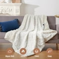 thumbnail image 2 of Heated Throw Blanket - Thick Tufted Sherpa Electric Blanket Throw with 10 Heating Levels and 10 Time Settings, ETL Certified Machine Washable Fast Heating Blanket Throw 50"×60", Dusty Pink, 2 of 9