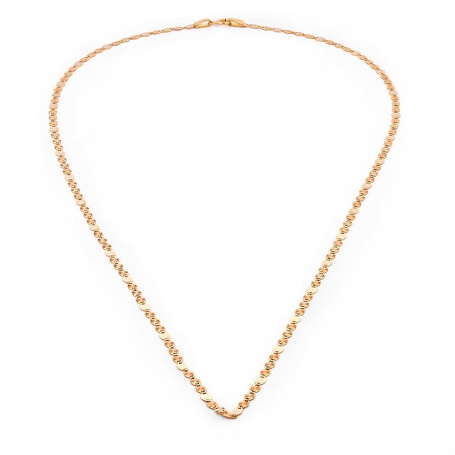 Cadena Casa del Anillo Oro Florentino Sólido 10K 45 cm Amarillo