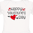 thumbnail image 4 of Inktastic Happy Valentines Day red hearts and arrow Boys or Girls Long Sleeve Baby Bodysuit, 4 of 5