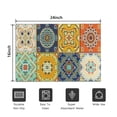 thumbnail image 5 of Bohemian Retro Floral Non-Slip Entryway Door Mat,Boho Indoor Decor Durable Low Plush Door Mat,Washable Welcome Rug for Patio Hallway Home Decor 16x24 Inches, 5 of 7