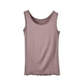 thumbnail image 2 of Tank Tops for Women Plus Size under $3 Sleeveless Solid Color Round Neck Casual Tank Top Khaki 3XL, 2 of 6
