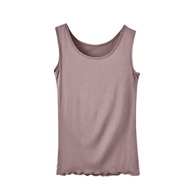 Débardeurs Femme, Débardeur d'Été pour Femme Grande Taille Décontracté Mode Couleur Unie Col Rond