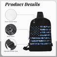 thumbnail image 6 of Rocae Navy Camouflage American Flag for Lightweight Chest Bag Dual Pocket, Waterproof Crossbody Sling Bag for Men and Women, 6 of 8