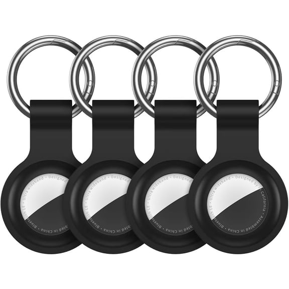 Holder for Case Keychain,Silicone for Keychain Ring Cases Cover Tags for Apple GPS Tracker Item Tag Finders for Accessories Air Tags-4 Pack for Airtag Holder for Kids