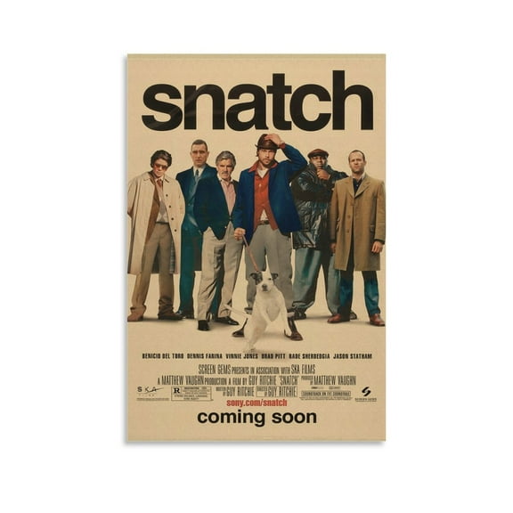 Snatch Poster Movie Canvas Poster Wall Art Picture Prints Hanging Photo Gift Decor Home Posters Artworks 24x36inch(60x90cm)