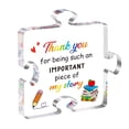 thumbnail image 2 of Jkkant Engraved Acrylic Teacher Appreciation Gift, Heartwarming Puzzle Block Paperweight for Educators, 2 of 9