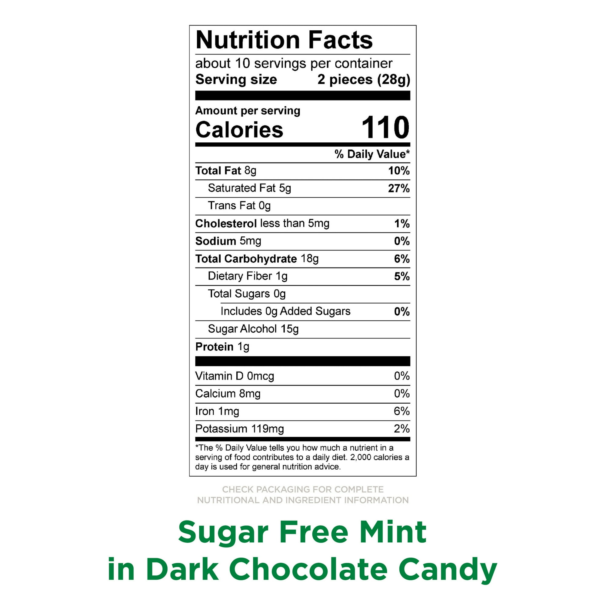 Russell Stover Sugar Free Mint Patties Standup Bag, 10oz