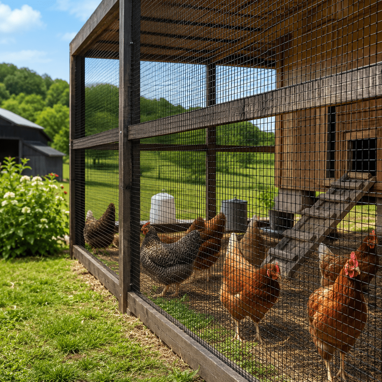 Metal Mesh with 1/2-Inch Welded Chicken Wire 36x100 FT, Black Hardware Cloth and Garden Plant Fencing for Chicken Coops Home Renovation, Black
