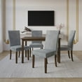 thumbnail image 4 of Home Design Darien Dining Chair (Set of 4), Brown, Upholstered seat, Foam-padded back, Comfortable seating, Sturdy frame, Elegant design, Timeless style, Durable construction, 4 of 14