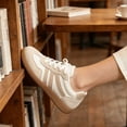 thumbnail image 6 of BERANMEY Women's Retro Fashion Sneakers Comfortable Casual Anti Slip Platform Low-Top Sneakers Lace Up Memory Foam Tennis Walking Skate Shoes, 6 of 8