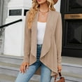 thumbnail image 4 of AOOCHASLIY Clothes Ladies Coat Women鈥檚 Fashion Solid Color Loose Fitting Long Sleeved Cardigan Jacket, 4 of 5