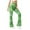 Green, variant on Utoimkio Women's Wide Leg Yoga Pants Summer High Waisted Tummy Control Workout Athletic Running Yoga Pants for Women