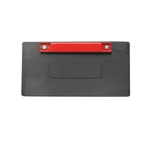 Rubber/Magnetic License Plate Holder Combo - Black Rubber/Red Magnet