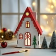 thumbnail image 3 of LED Light Up House and Paint Kit, 6.4 x 10 x 3.7 Inch, Wooden Decoration, Unisex,Christmas, 3 of 12