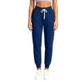 thumbnail image 4 of Mifsaly Jogger Pants for Women Drawstring Elastic Waist Tapered Joggers Breathable Slim Fit Running Exercise Outdoor Athletic Bottoms with Pockets Blue,XL, 4 of 9
