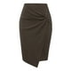 thumbnail image 5 of Sonducket Faldas de tubo delanteras envolventes de cintura alta clásicas y elegantes para mujeres sexys Faldas sólidas de mujer sexy Prendas para la parte inferior del cuerpo flor verde XL, 5 of 6