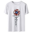 thumbnail image 5 of Dyegold Summer Tops for Women 2023 Trendy, Summer Plus Size Blouses for Women Patriotic American Flag Henley Shirts Short Sleeve Round Neck Trendy ​Tops Tunics, 5 of 6