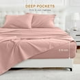 thumbnail image 4 of Warmstar 100% Cotton Twin Fitted Sheet Only, 600 Thread Count Sateen Soft Breathable Twin Size Fitted Bed Sheet Deep Pocket,Fits Mattress Up to 15",Pink, 4 of 6