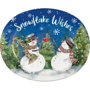 Holiday Time Snowman Oval Plates, 8 Ct.