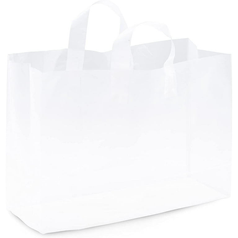 Prime Line Packaging Plastic Bag with Handles, Extra Large Frosted