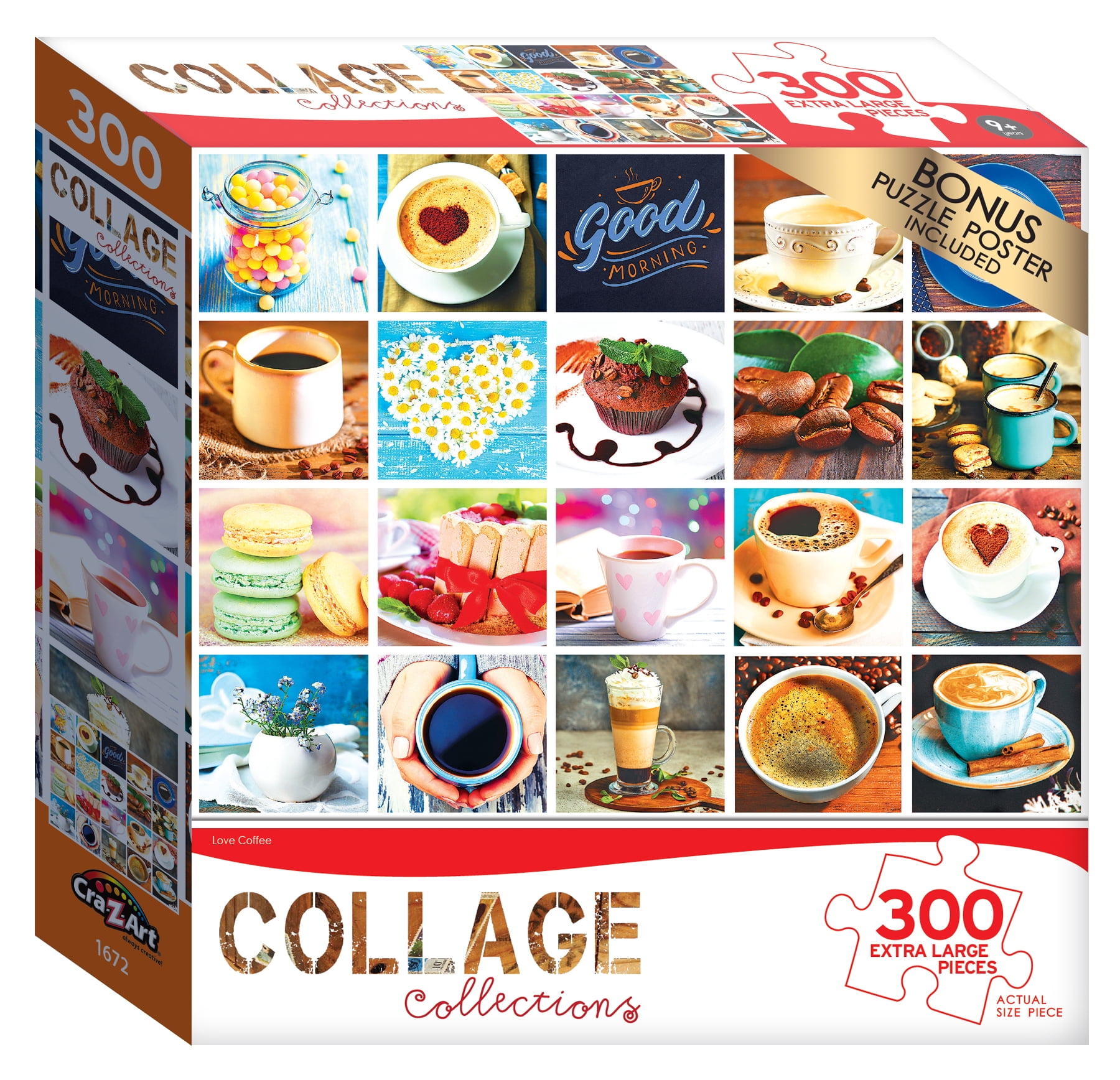 Collage 300 Piece Jigsaw Puzzle - Love Coffee - Walmart.com