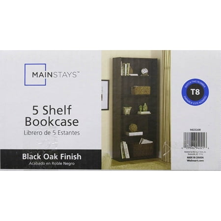 Mainstays 5-Shelf Bookcase, Black - Walmart.com - Mainstays 5-Shelf Bookcase, Black - Walmart.com