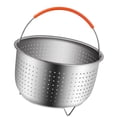 thumbnail image 4 of Steamer Basket for Accessories 6 Qt metal Steam Insert with Premium Silicone Handle and Feet Steamer, 4 of 9