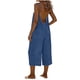 thumbnail image 3 of TaTaai Women's Summer Casual Solid Adjustable Spaghetti Strap Backless Jumpsuit with Pockets 7/8 Length Loose Fashion Romper Gift, 3 of 6