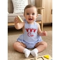 thumbnail image 4 of BemeyourBBs Infant Baby Girl First Birthday Crawfish Outfit Summer 1 Years Old Birthday Clothes Baby Striped Halter Ruffle Romper Lobster Embroidery Sleeveless Jumpsuit Bodysuit Playsuit, 4 of 9