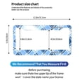 thumbnail image 2 of A Pair Of License Plate Frame Sunscreen Corrosion Resistant Rust 12.3×6.3in With Accessories Suitable For Any Car Argyle Plaid Lightskyblue_2, 2 of 8
