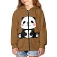 thumbnail image 2 of DISNIMO Panda Hoodies for Kids Animal Hoodie Boys Brown Hoodie Girls Sweatshirt Zipper Hoodie Boys 11-13 Teen Hoodie Sweatshirts Jackets Boy Hoodie Jackets Full Zip Hoodies Youth Clothes Cute, 2 of 7