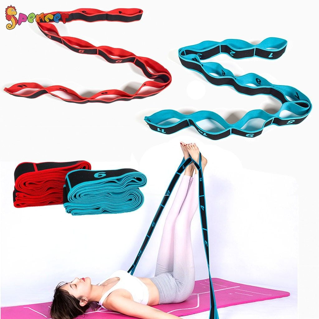 Spencer Yoga Strap Bands Stretching Strap Flexibility 11Loop Yoga Stretchen Strap for Rehab