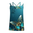 thumbnail image 4 of Cagogo Teen Girls Loose Pleated Tank Tops Under $5 Spaghetti Strap Sleeveless Floral Printed Scoop Neck Flowy Camis T-Shirts Summer Basic Trendy Basic T Shirt, 4 of 6