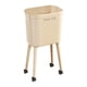 thumbnail image 1 of Cubo de basura de cocina con ruedas, cubo de basura de pie alto, minimalista, gran capacidad, doble beige, 1 of 9