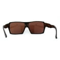 thumbnail image 4 of Mens Classic Oversize Rectangle Skater Sport Sunglasses Matte Tortoise Brown, 4 of 4