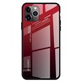 thumbnail image 1 of Carcasa de vidrio templado 9H con degradado para iPhone 11 (rojo y negro), 1 of 6