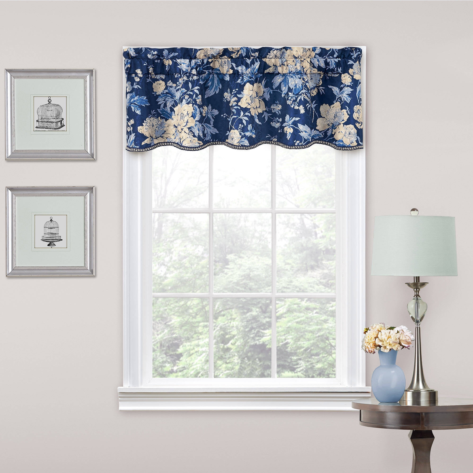 Details about   WAVERLY HOME FASHIONS Self-Lined Floral Window Valance 78" W X 16" L 