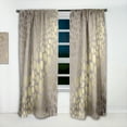 thumbnail image 2 of Designart 'Golden Colored Marble Design III' Mid-Century Modern Curtain Panel, 2 of 5