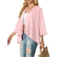 thumbnail image 4 of Cueply Women's Cardigan 3/4 Sleeves Lightweight Casual Open Front Shrug Drape Knit Sweater Tops, 4 of 7