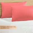thumbnail image 6 of PiccoCasa 2 Pack Egyptian Cotton Pillowcases with Zipper Clourse Queen Coral Pink, 6 of 8